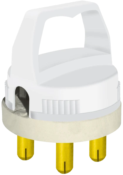 3-Pin Shoe Gool Handle WHT Porcelain 30A